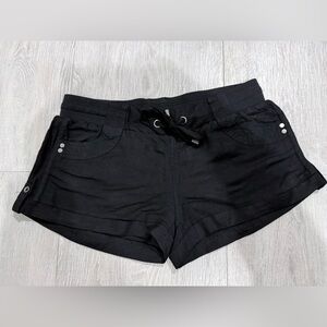 Vanity Black High Waist Shorts